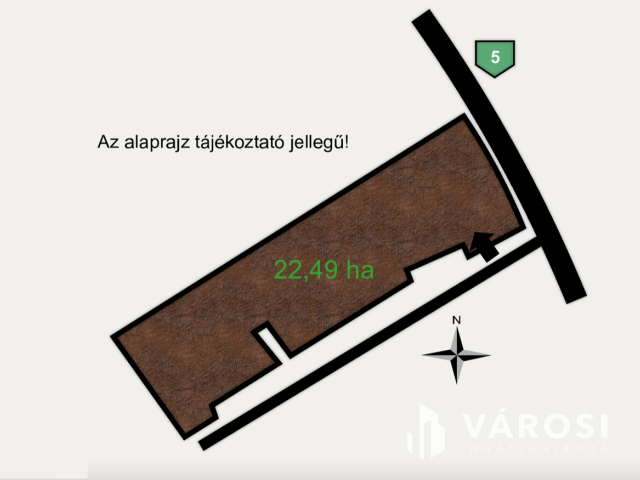 22,49 ha földterület napelem farm telepítésére