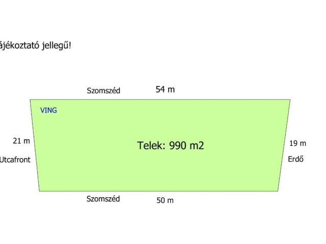 Körtefával teli telek eladó Győr közelében Töltéstaván
