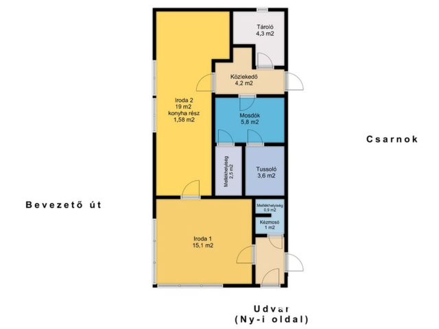 Kiváló csarnok aszfaltozott út mellett kiadó