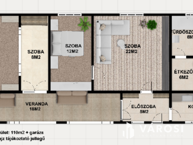 Tótkomlós belvárosában 3 szobás, jó elrendezésű ház eladó