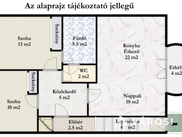 Modern sorházi lakás teljes bútorzattal