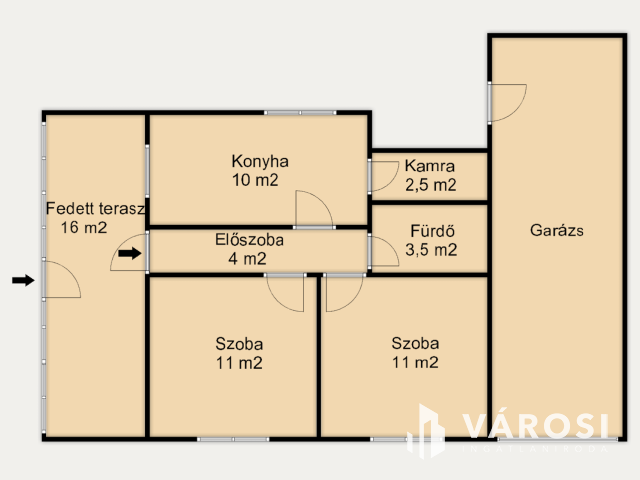 Baktói családi ház garázzsal és nagy telekkel