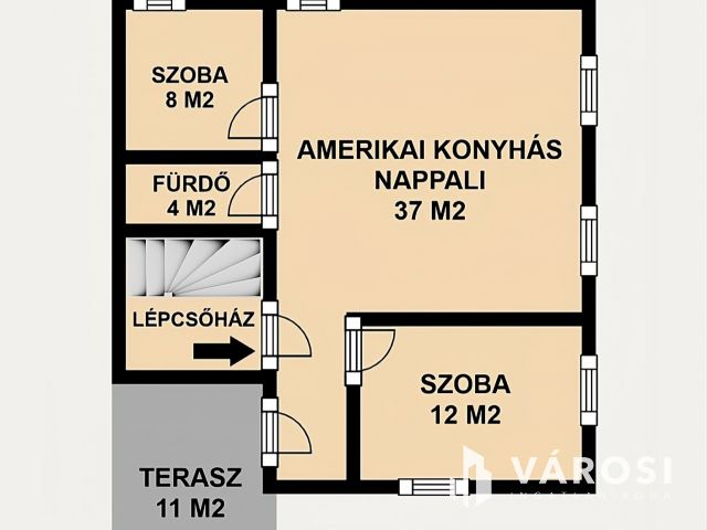 Első emeleti lakás az Aranyparton