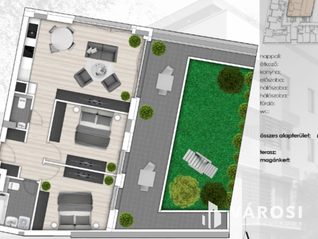 1. emeleti új lakás terasszal és saját kerttel Árpád hídnál
