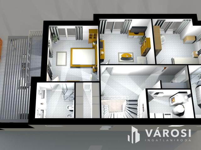 Modern, belső kétszintes családi ház remek panorámával!