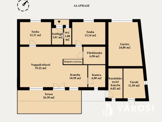 Jó állapotú családi ház garázzsal, beépíthető tetőtérrel