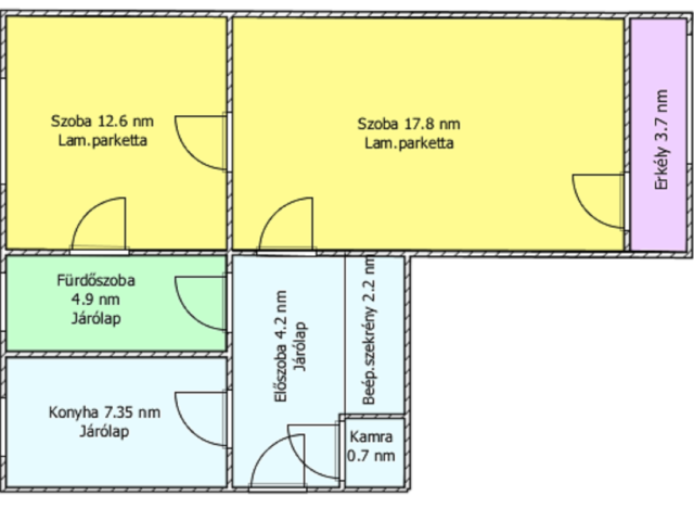 Pécskő úton felújított, 2 szobás, erkélyes lakás eladó!