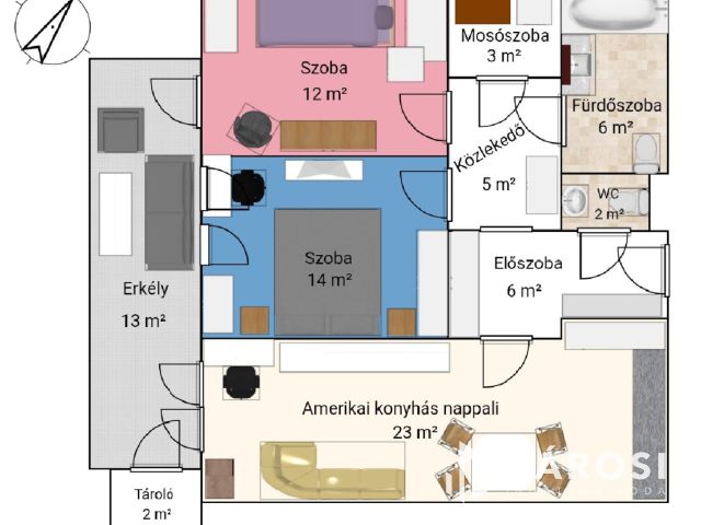 Új építésű három szobás lakás kiadó az I. kerületben