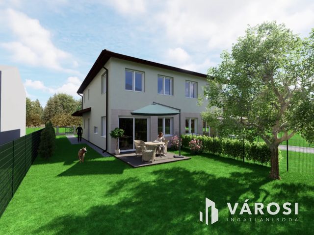 Új építésű ikerfél csendes utcában eladó