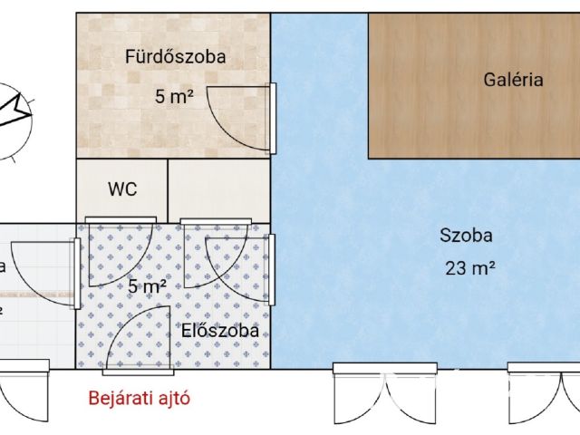 Galériás lakás kiadó a Kálvin tér közvetlen közelében