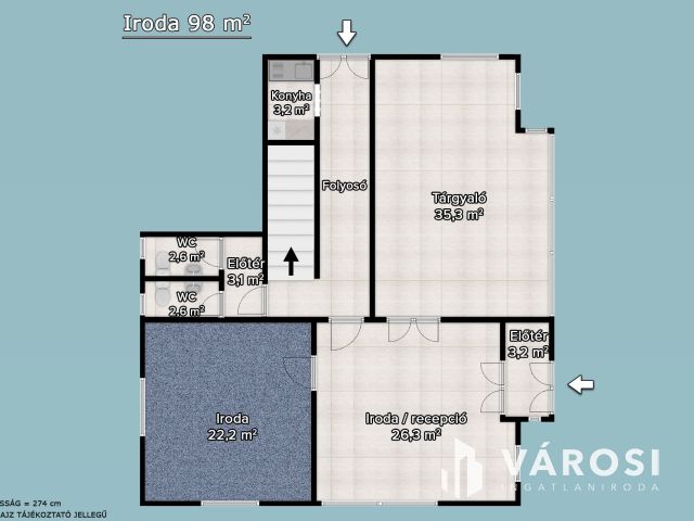 Kiadó, földszinti, napfényes iroda Zuglóban |