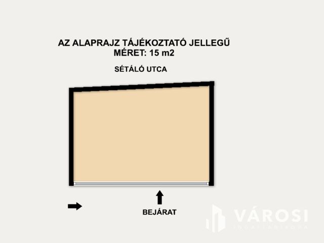 15 m2-es üzlethelyiség a sétáló utcán kiadó