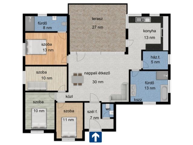 Kulcsrakész családi ház, 10 éves szaldó elszámolással.