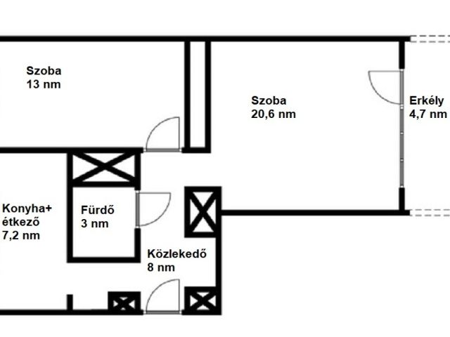 Kiadó bútorok nélküli lakás, a Platán soron