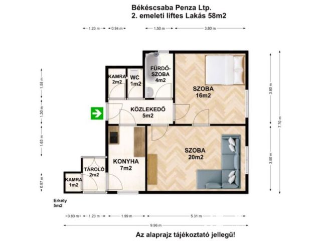 Kiadó Liftes Klímás Lakás - Garázs Lehetőséggel!