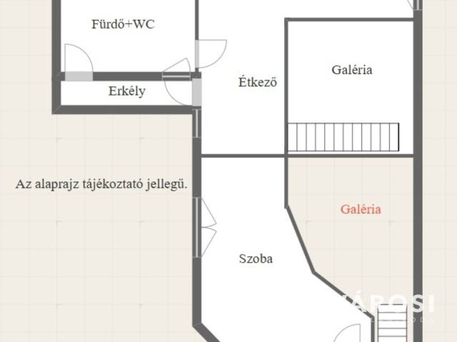 Nagyon belvárosi galériás tégla lakás kiadó