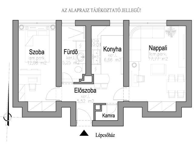 Belvárosi felújított lakás