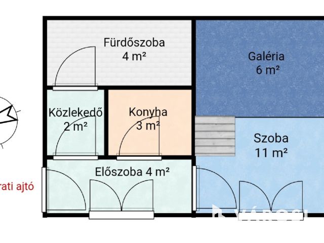 Belvárosi galériás lakás kiadó