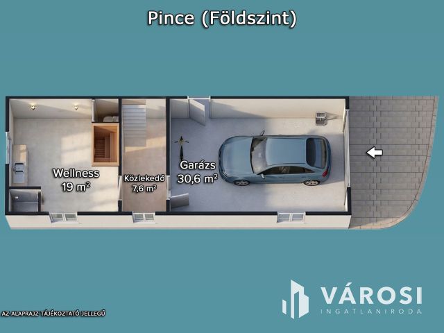 Panorámás ikerfél garázzsal, csendes zsákutcában