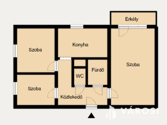 2 és fél szobás lakás Szombathelyen a Károly Róbert utcában