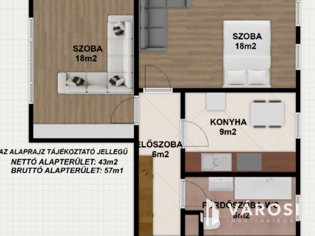 Belvárosi berendezett barátságos lakás kiadó