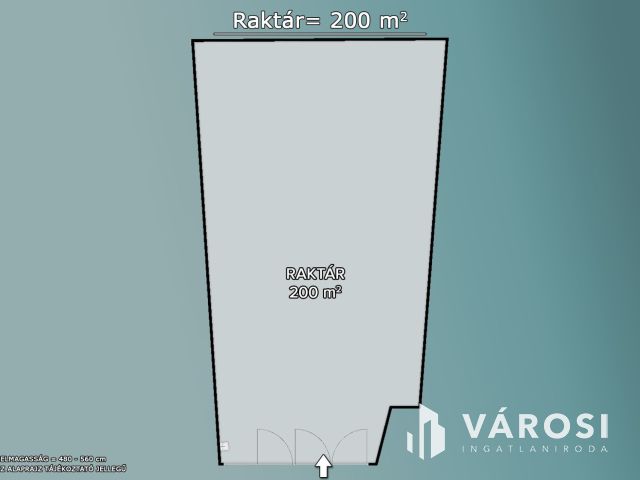 Kiadó 200 m2 -es, nagy belmagasságú raktár, Solymáron