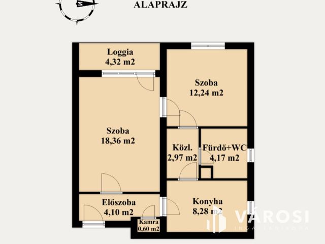 2. emeleti, 2 szobás, erkélyes lakás zöldövezetben