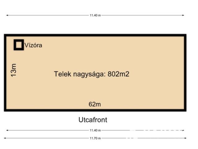 Letenye központjában építési telek eladó
