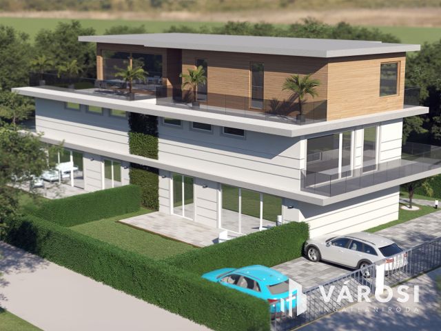 Medencés luxus penthouse lakás Sóstón eladó