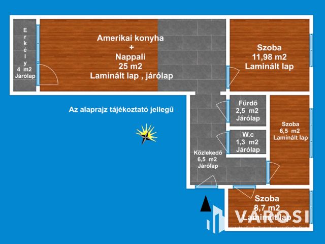Null kilóméteres négy szobás panel lakás Felsővároson