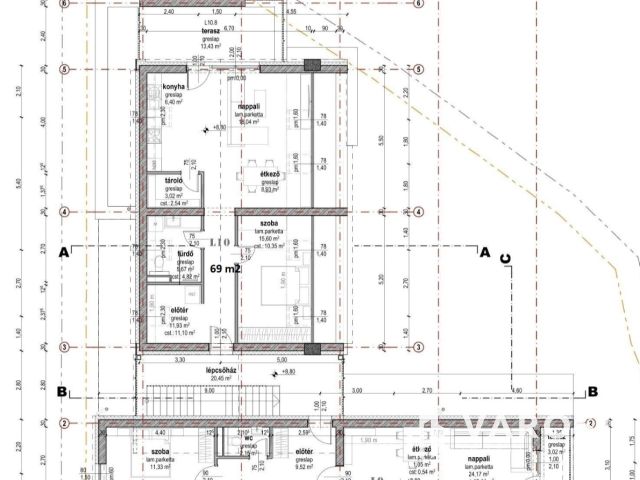 69 m²-es új lakás, nagy erkéllyel a Várfürdő közelében