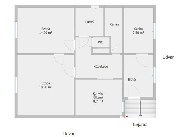 Három szobás Béke-Telepi téglaház