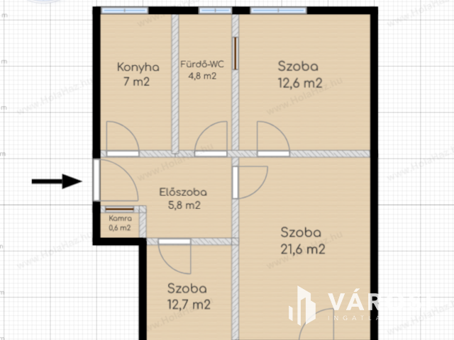 Eladó 3 szobás lakás a Keleti városrészben